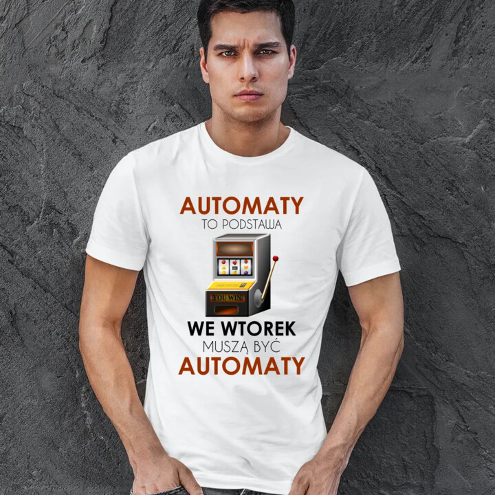 Automaty to podstawa - męska koszulka na prezent