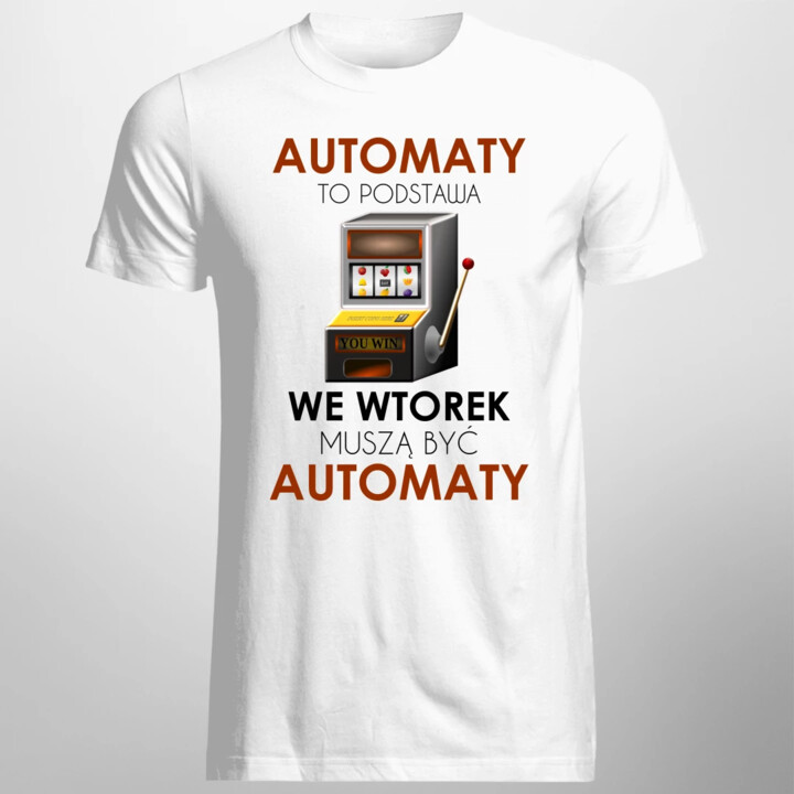 Automaty to podstawa - męska koszulka na prezent