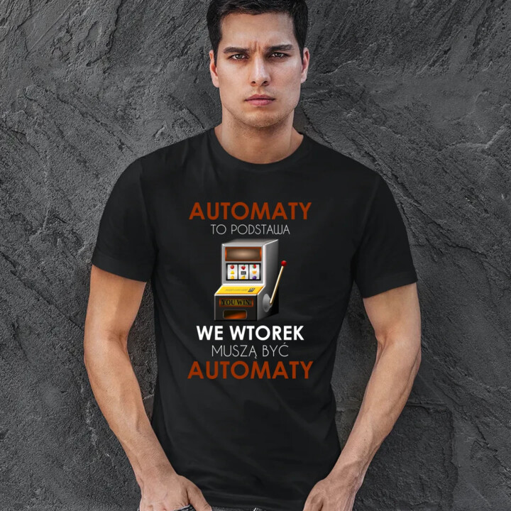 Automaty to podstawa - męska koszulka na prezent