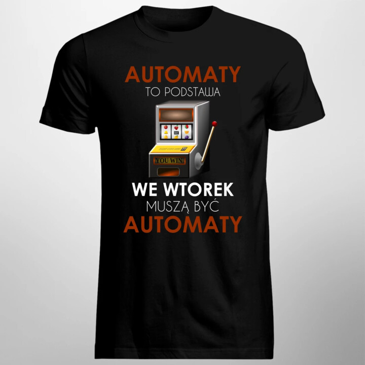Automaty to podstawa - męska koszulka na prezent