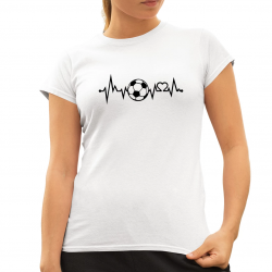 EKG Piłka nożna - damska koszulka na prezent