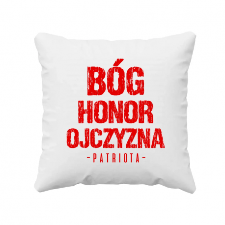 Bóg, honor, ojczyzna - poduszka na prezent