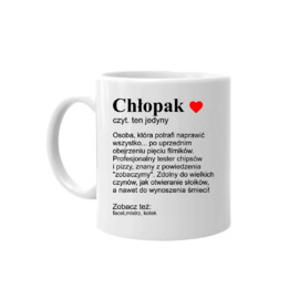 Chłopak - definicja  - kubek na prezent