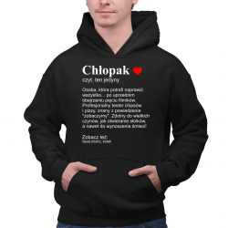 Chłopak - definicja - męska bluza na prezent