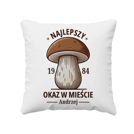 Najlepszy okaz w mieście - imię + rocznik - poduszka na prezent - produkt personalizowany