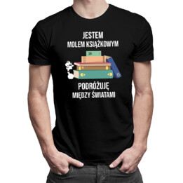 Jestem molem książkowym - męska koszulka z nadrukiem