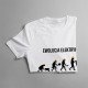 Ewolucja elektryka - męska koszulka z nadrukiem