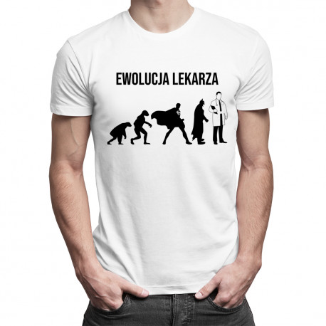 Ewolucja lekarza - męska koszulka z nadrukiem