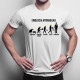 Ewolucja hydraulika - męska koszulka z nadrukiem