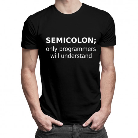 Semicolon - męska koszulka z nadrukiem
