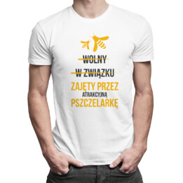 Przykro mi - jestem już zajęty przez atrakcyjną lekarkę - męska koszulka z nadrukiem
