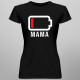 Bateria mama - dla mamy - damska koszulka z nadrukiem