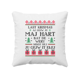 Last krismas aj gejw ju maj hart - poduszka na prezent