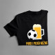 Piwo i piłka nożna - męska koszulka z nadrukiem