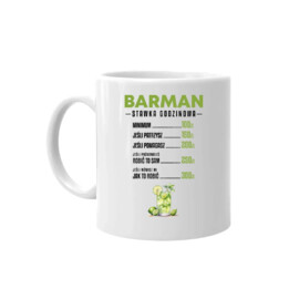 Barman - stawka godzinowa - kubek na prezent