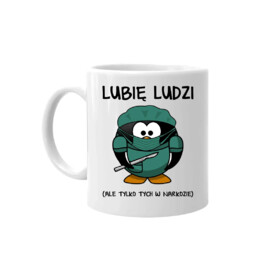 Lubię ludzi (ale tylko tych w narkozie) - kubek na prezent
