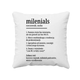 Milenials - definicja słownikowa - poduszka na prezent