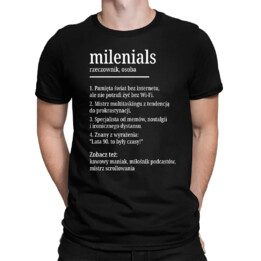 Milenials - definicja słownikowa - męska koszulka na prezent