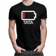 Bateria - męska koszulka z nadrukiem dla taty