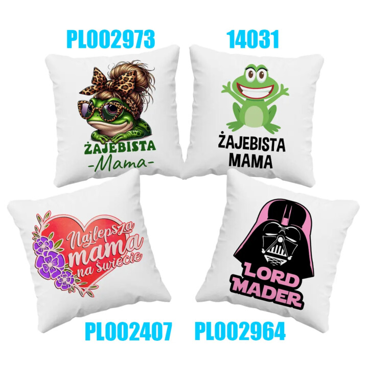 Poduszki z nadrukiem  - różne wzory - dzień matki
