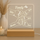 Family - troje dzieci - Lampka led z grawerem - produkt personalizowany