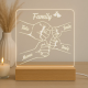 Family - dwoje dzieci - Lampka led z grawerem - produkt personalizowany