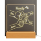 Family - dwoje dzieci - Lampka led z grawerem - produkt personalizowany