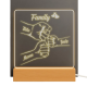 Family - jedno dziecko - Lampka led z grawerem - produkt personalizowany