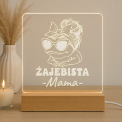 Żajebista Mama v2 - Lampka led z grawerem