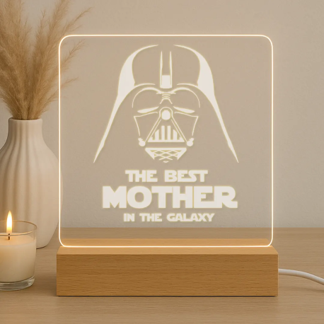 The best mother in the galaxy - Lampka led z grawerem