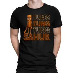 Tung tung tung sahur - włoski brainrot - męska koszulka na prezent
