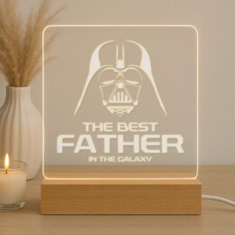The best father in the galaxy - lampka led z grawerem
