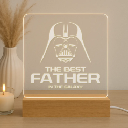 The best father in the galaxy - lampka led z grawerem