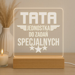 Tata - jednostka do zadań specjalnych - lampka led z grawerem