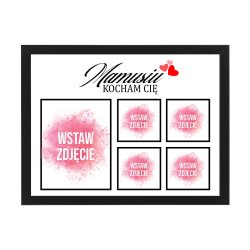 Mamusiu - Kocham Cię - plakat na prezent - produkt personalizowany