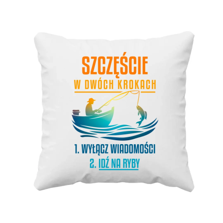 Szczęście w dwóch krokach - ryby - poduszka na prezent