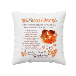 Naszej córce - rodzice - poduszka na prezent