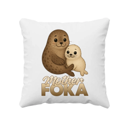 Mother foka - poduszka na prezent