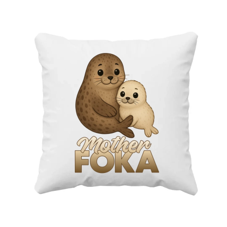 Mother foka - poduszka na prezent