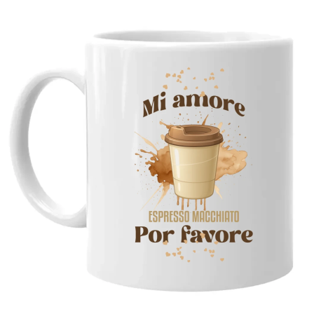 Mi amore espresso macchiato por favore - kubek na prezent