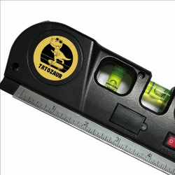 Tatozaur - poziomica laserowa z miarką i grawerem