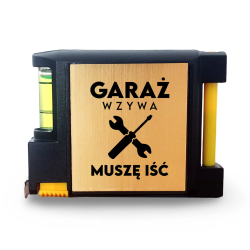 Garaż wzywa, muszę iść - grawerowana miara z notesikiem