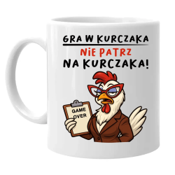 Gra w kurczaka - nie patrz na kurczaka! - kubek na prezent