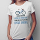 Kocham jazdę na rowerze - mama - damska koszulka z nadrukiem