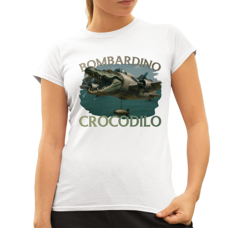 Bombardino Crocodilo - damska koszulka na prezent