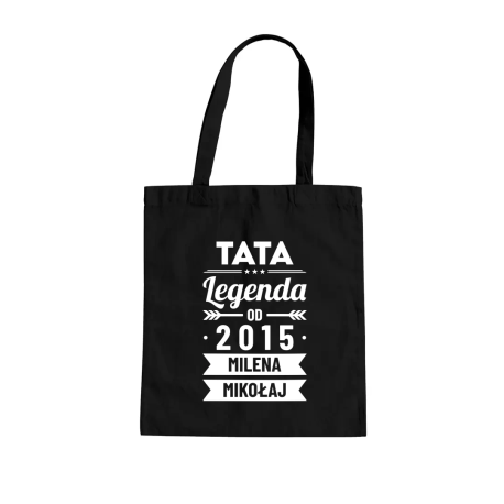 Tata Legenda od ... roku + imiona dzieci - torba na prezent - produkt personalizowany
