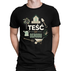 Teść Szef Ogrodu - męska koszulka na prezent