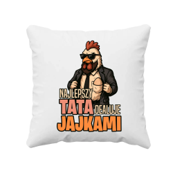 Najlepszy tata dealuje jajkami - poduszka na prezent