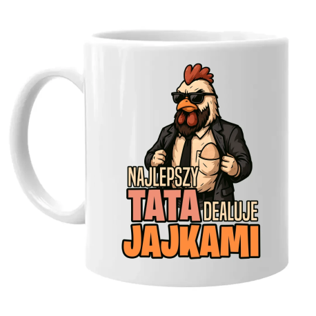 Najlepszy tata dealuje jajkami - kubek na prezent