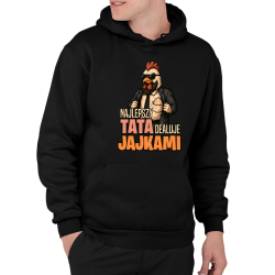 Najlepszy tata dealuje jajkami - męska bluza na prezent